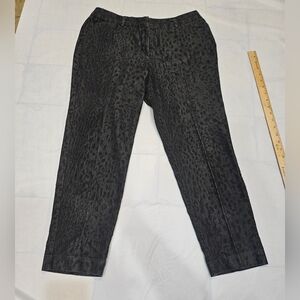 Larry Levine Dress Pants Black Print Career Cotton Womens Size 10